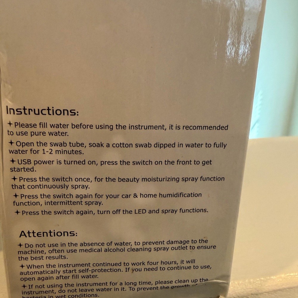 USB White Portable Humidifier Diffuser - Picture 5 of 8